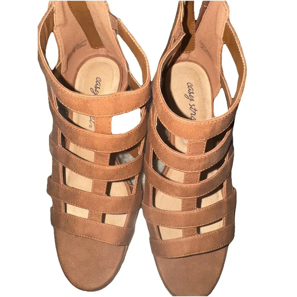 Easy Street Women's Marg Zip Gladiator Sandals SRA Size 6WW